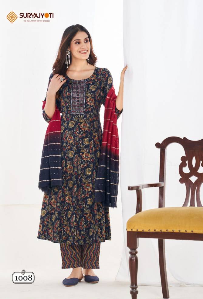 Anarkali Special Vol 1 By Suryajyoti Printed Kurti With Bottom Dupatta Wholesale Online
